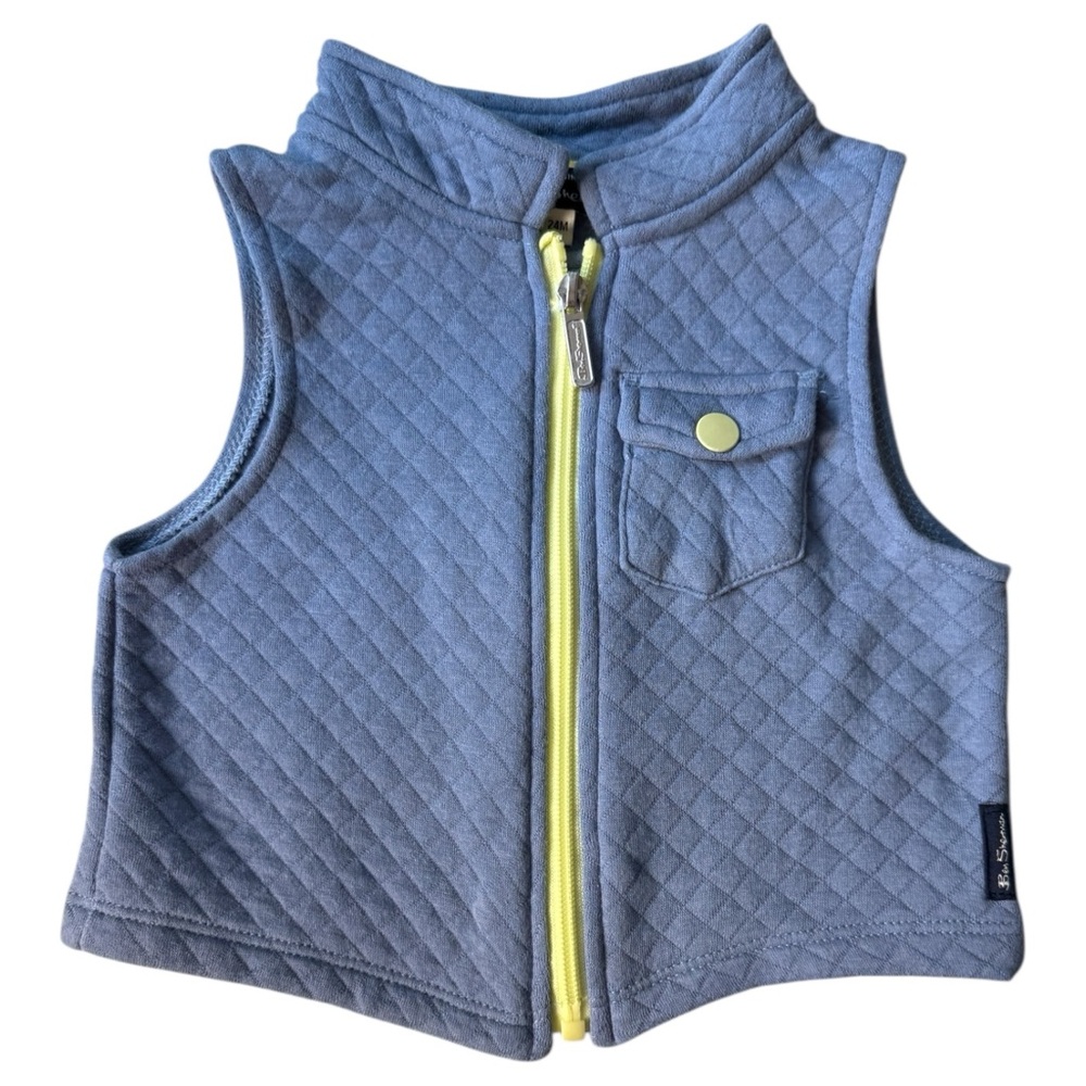 Ben Sherman Blue Quilted Cotton Vest 24M